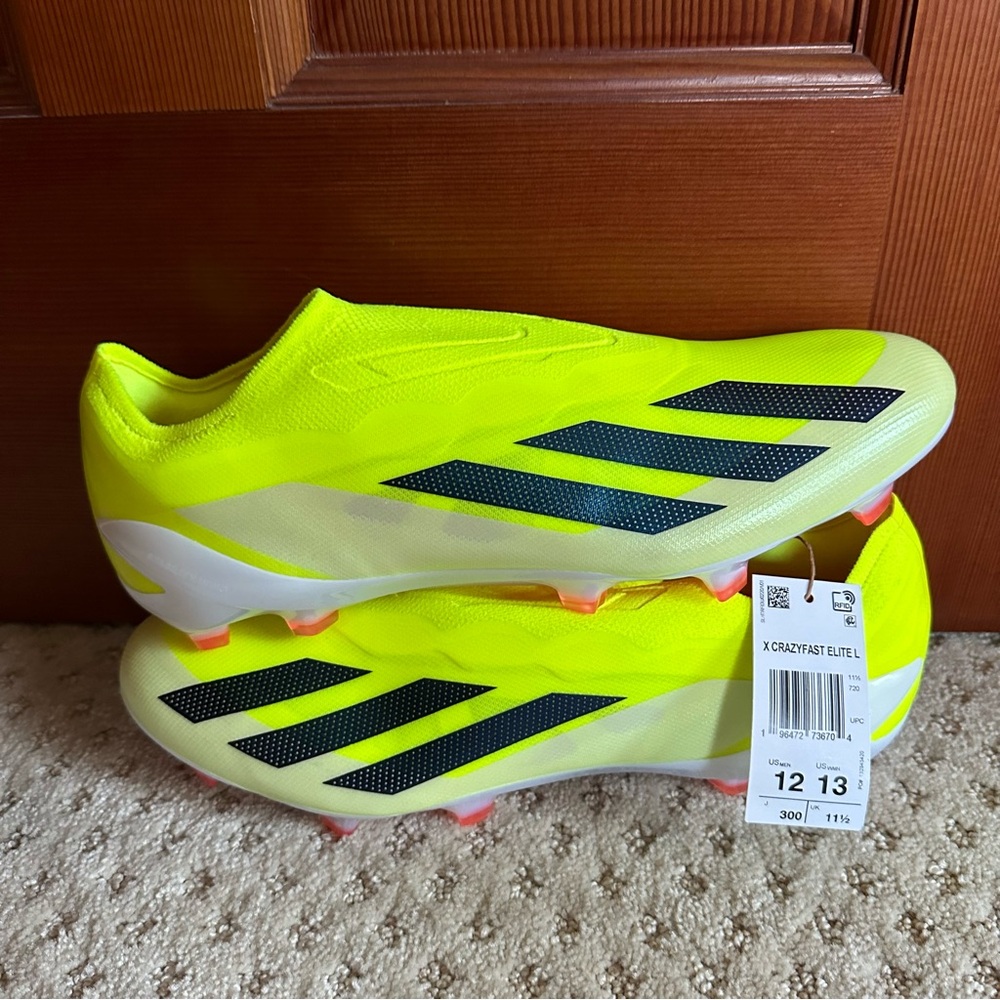 BNWOB adidas X Crazyfast Elite Laceless FG Solar Energy Men’s Soccer Cleats, 12